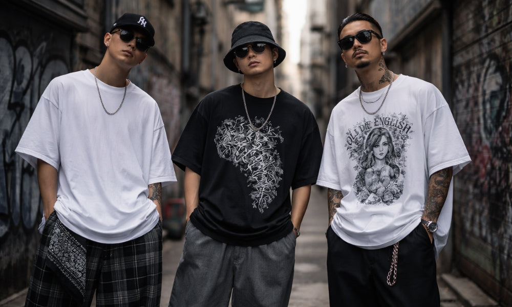 Japanische Cholos: Wo japanischer Streetwear auf Chicano-Kultur trifft — übergroße Silhouetten und kühne Grafiken
