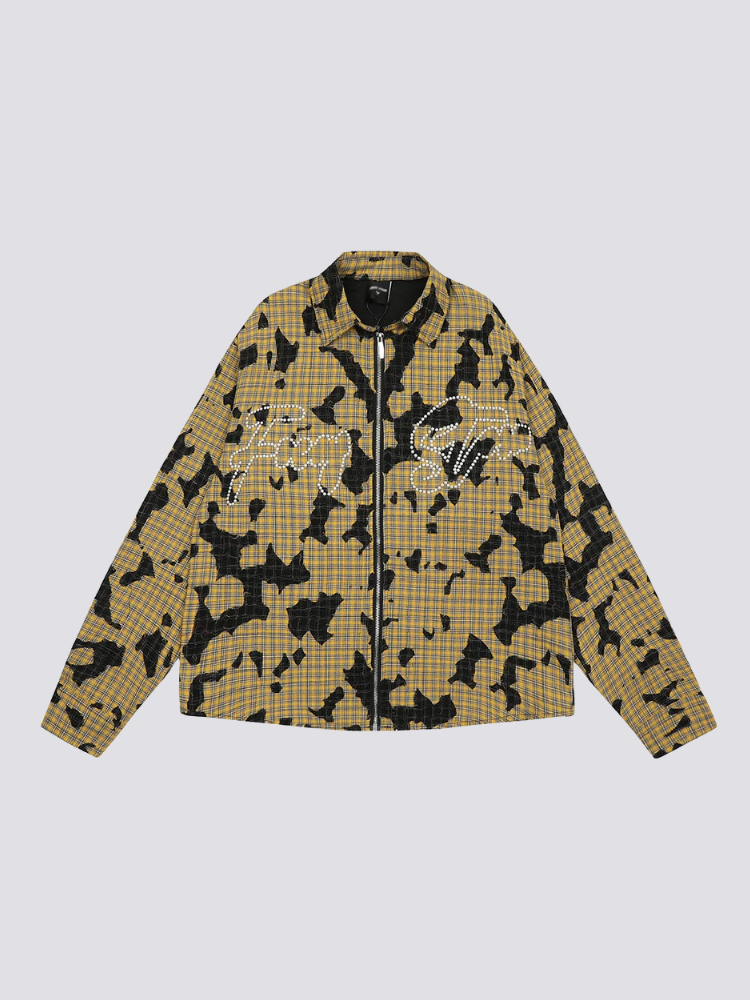 Jacke mit Leopardenmuster – Bomberjacke im Sukajan-Stil für Herren und Damen