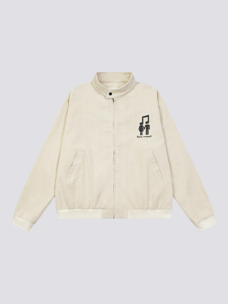 Kordjacke – bestickt, Bomberjacke im japanischen Design
