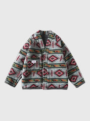 Amerikanisches Muster Reversible Hanten – Kimono im traditionellen japanischen Stil für Herren und Damen