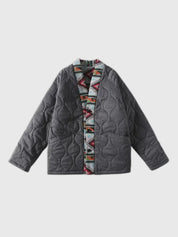 Amerikanisches Muster Reversible Hanten – japanisches Gewand, Kimono im japanischen Design