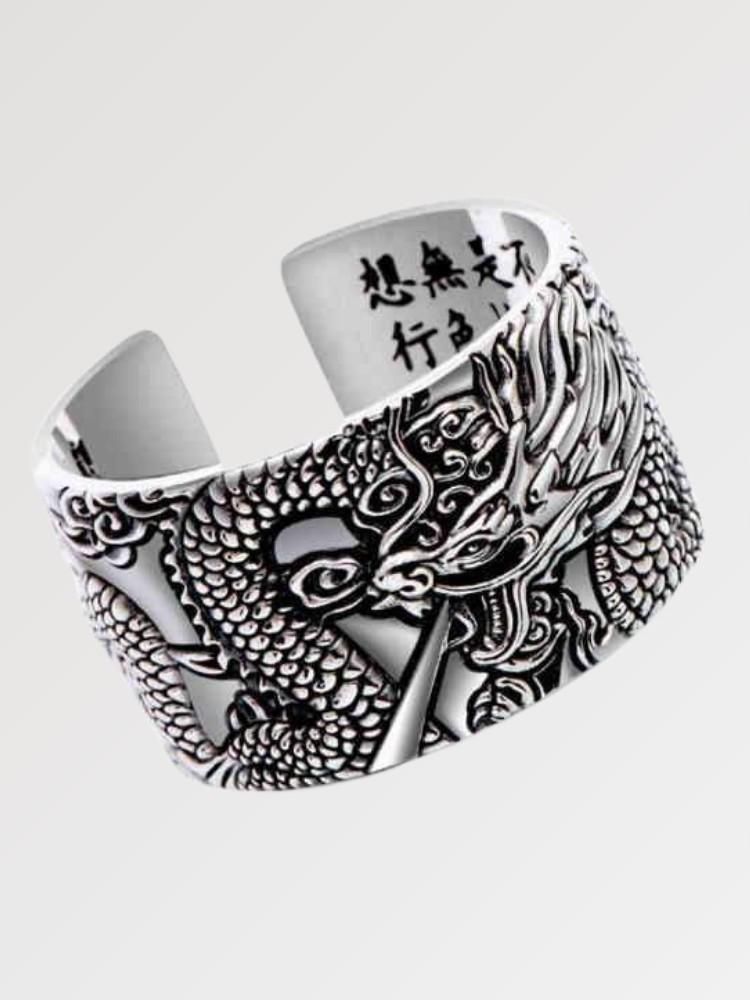 Silberner Ryujin-Drachenring – Ring im japanischen Stil für Herren und Damen
