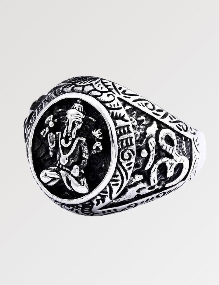 Silberner Ganesh-Ring 'Toyama' – Ring im japanischen Stil für Herren und Damen