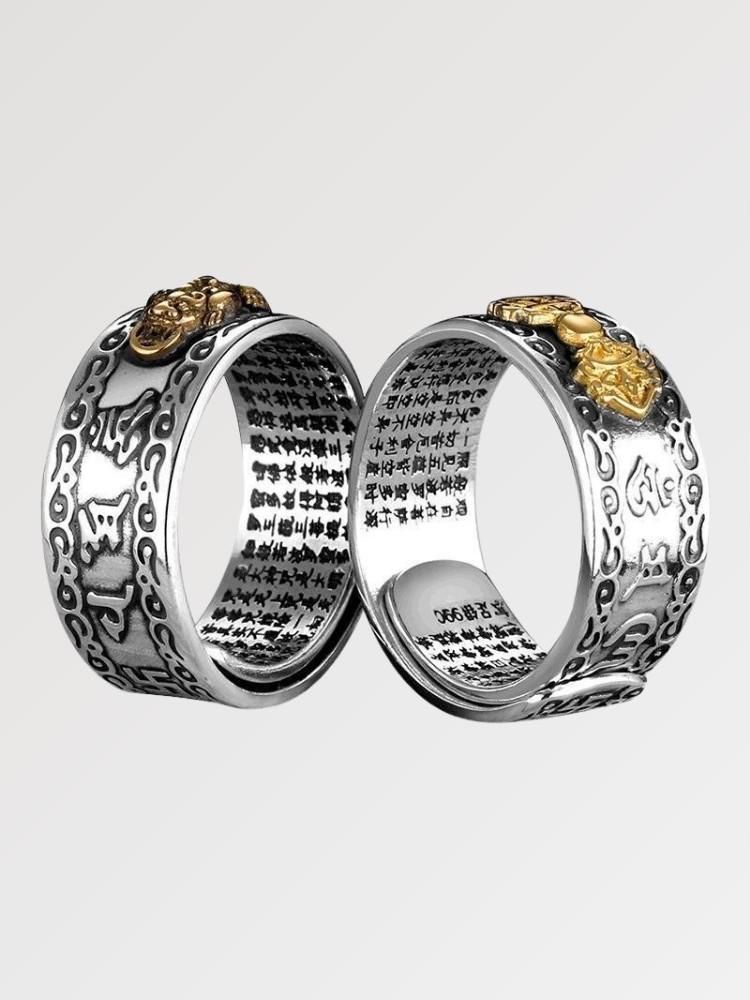 Gravierter Innenring 'Kingu' – Ring im japanischen Stil für Herren und Damen