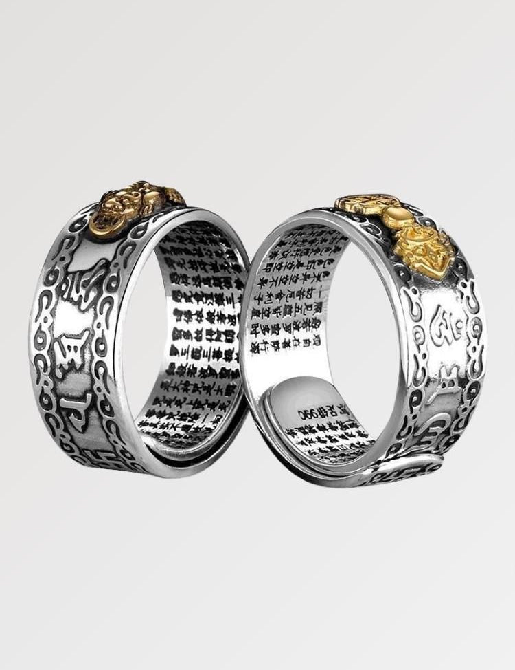 Gravierter Innenring 'Kingu' – Ring im japanischen Stil für Herren und Damen