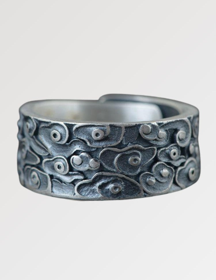 Japanischer Silberring 'Kochino' – verstellbar, Ring im japanischen Design