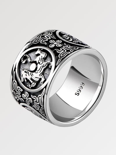 Silberner Tiger-Ring 'Shinjuku'