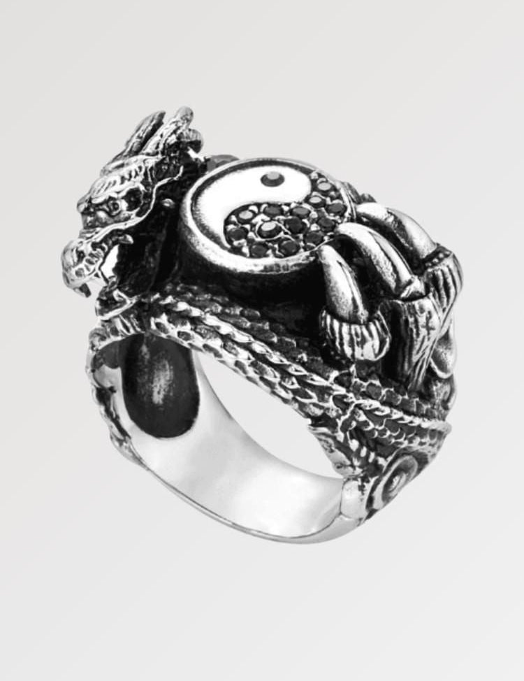 Yin-Yang-Ring 'Kameoka' – Ring im japanischen Stil für Herren und Damen