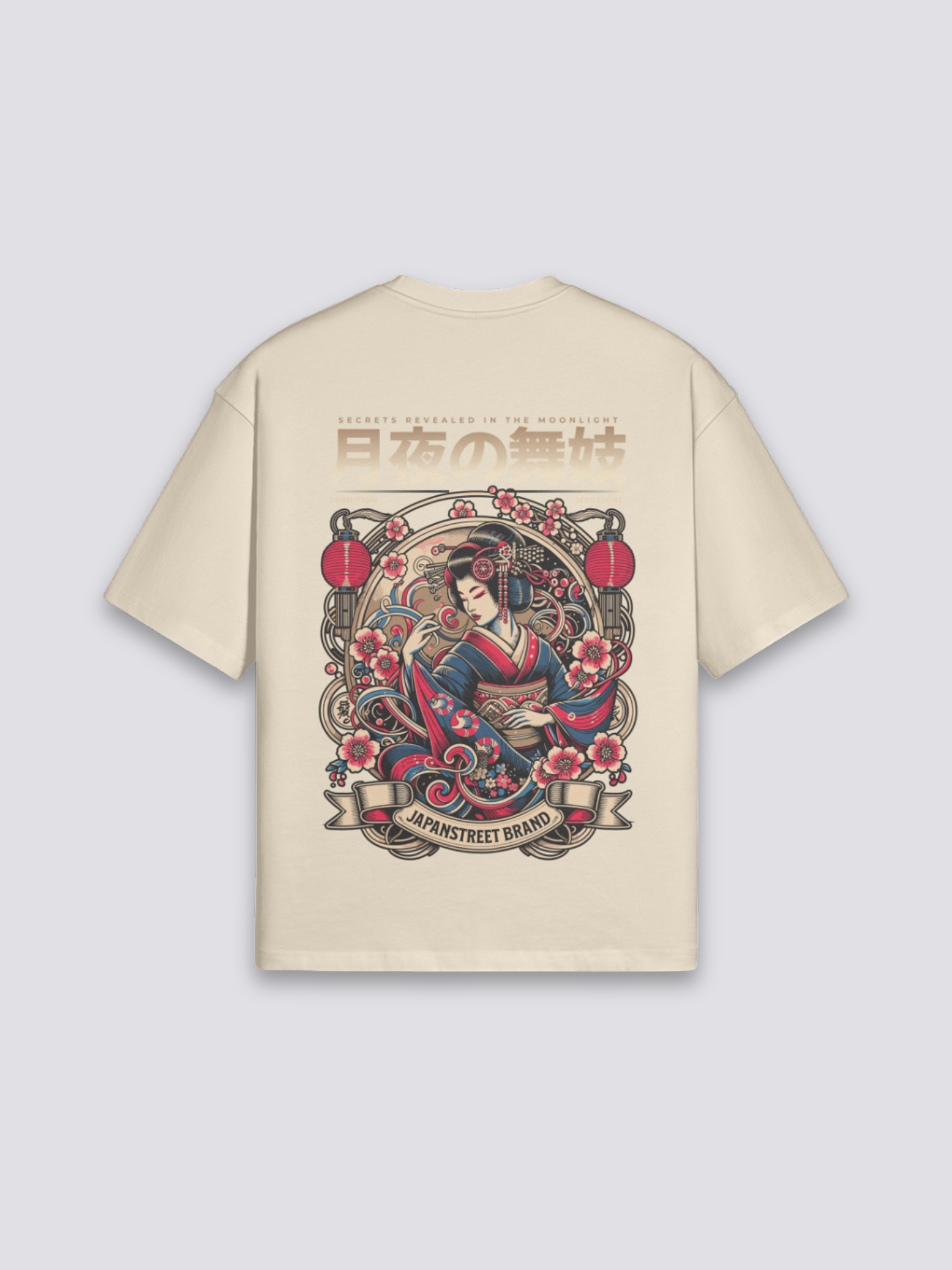 Geisha T-Shirt – Detail: japanisches Motiv, T-Shirt japanischen Stil