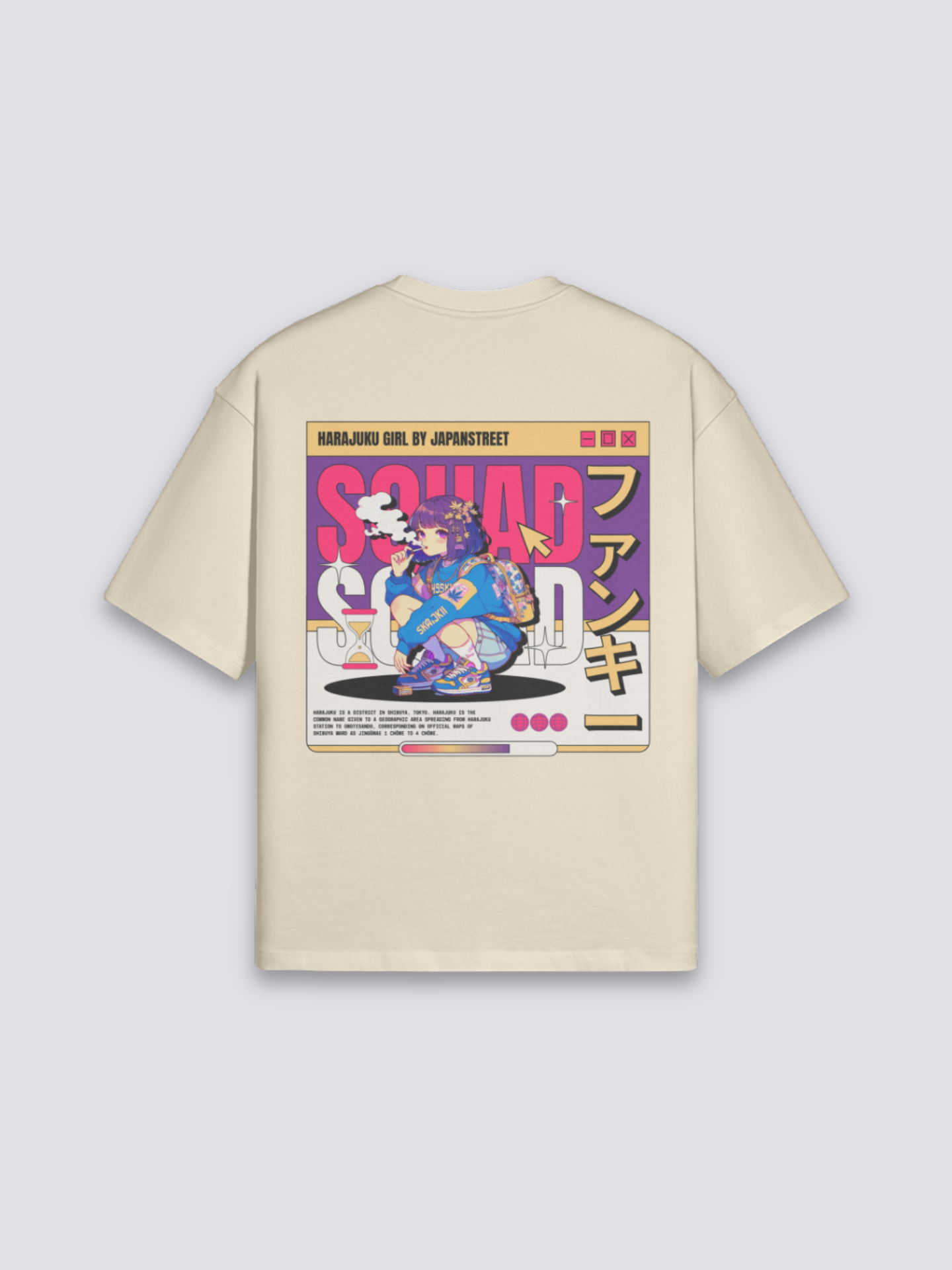 Harajuku T-Shirt – Oversize, T-Shirt im japanischen Design