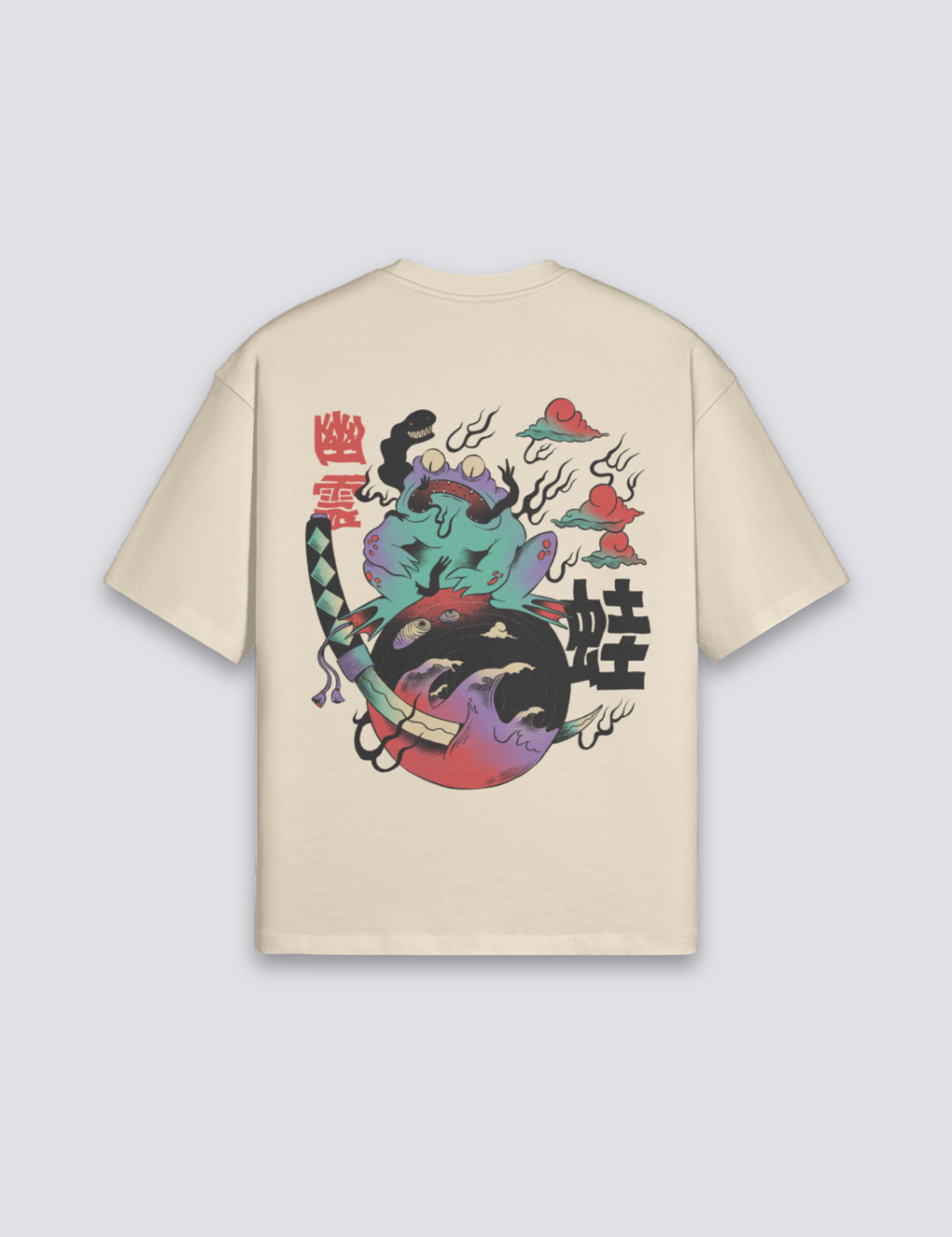Retro-japanisches T-Shirt – Oversize, T-Shirt im japanischen Design