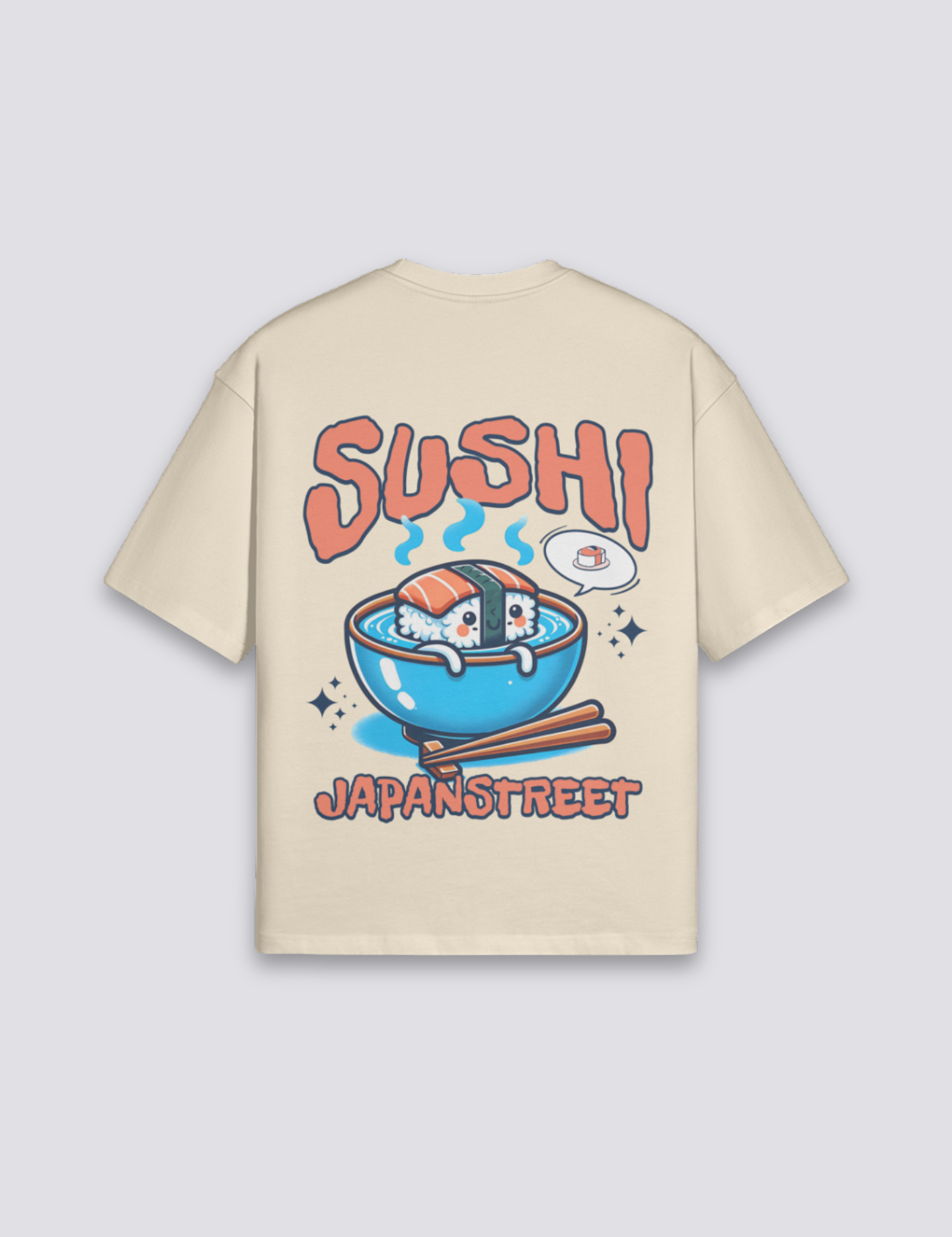 Sushi T-Shirt – Oversize, T-Shirt im japanischen Design