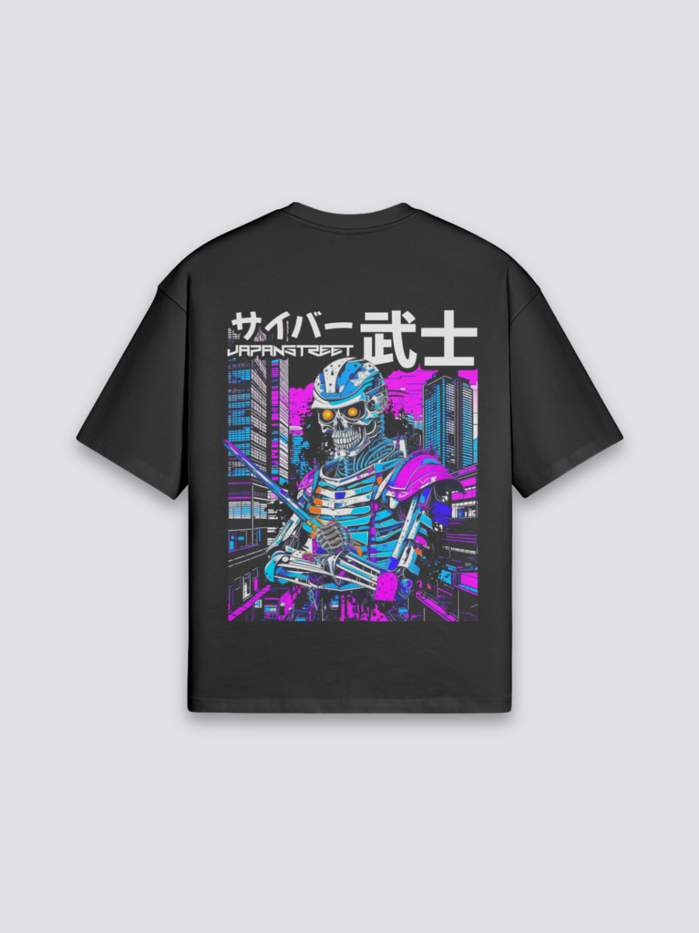 Cyberpunk T-Shirt – Detail: japanisches Motiv, T-Shirt japanischen Stil