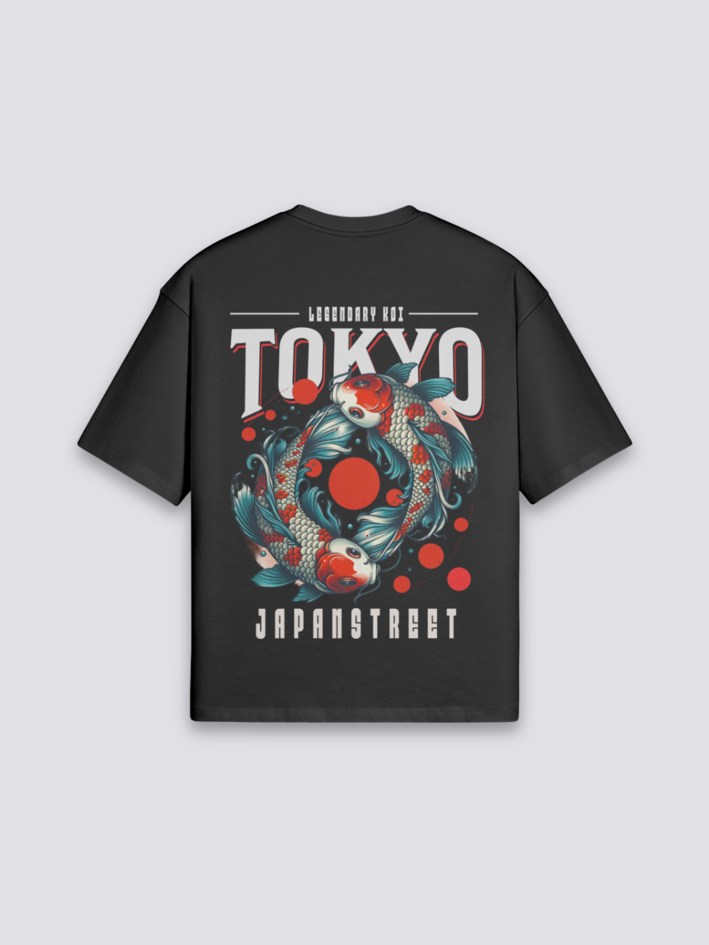 Koi-Karpfen-T-Shirt – Oversize, T-Shirt im japanischen Design