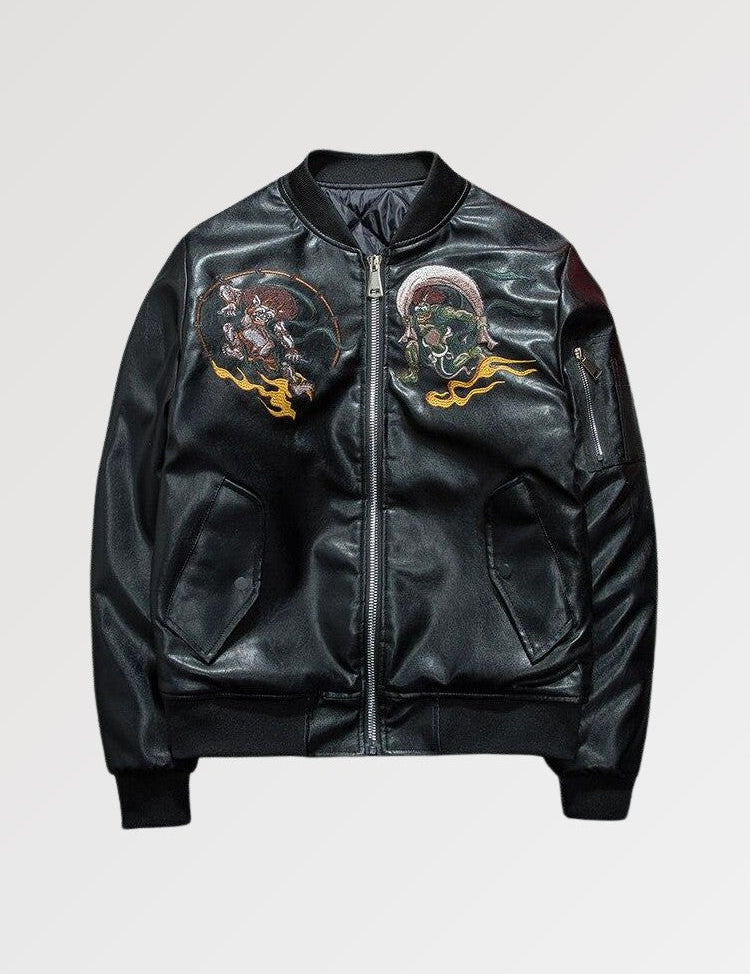 Yokai-Bomberjacke 'Azawi' – bestickt, Bomberjacke im japanischen Design