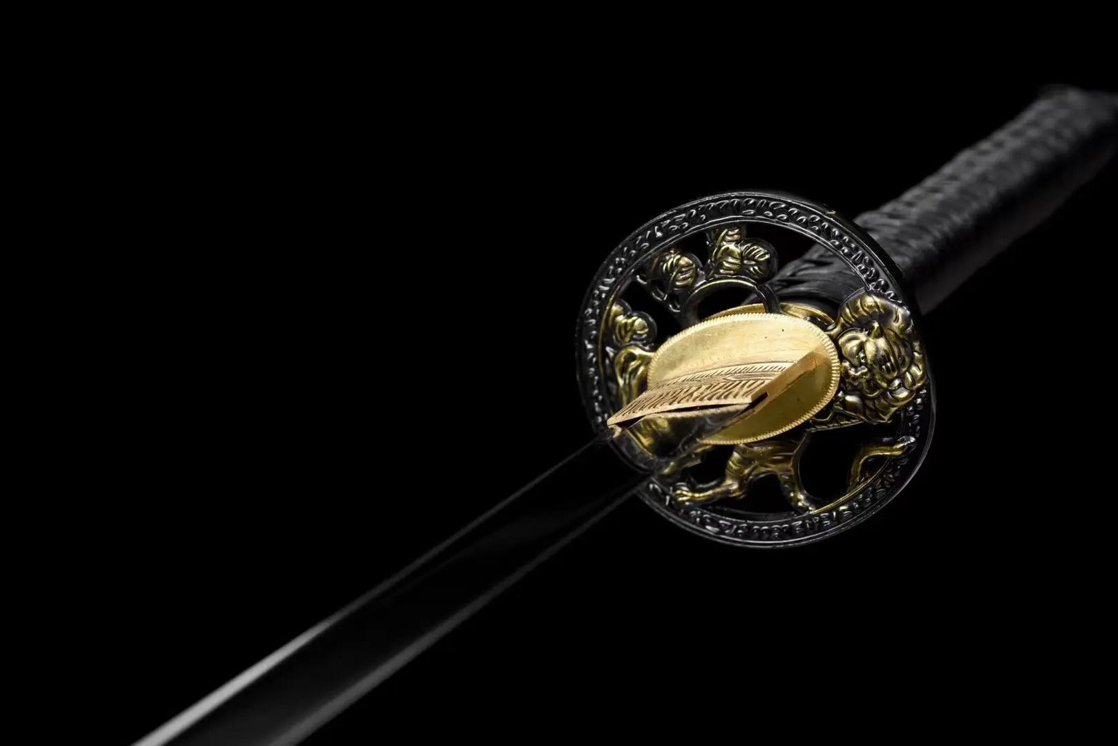 Voll Schwarz Katana – Samurai-Schwert, Katana im japanischen Design