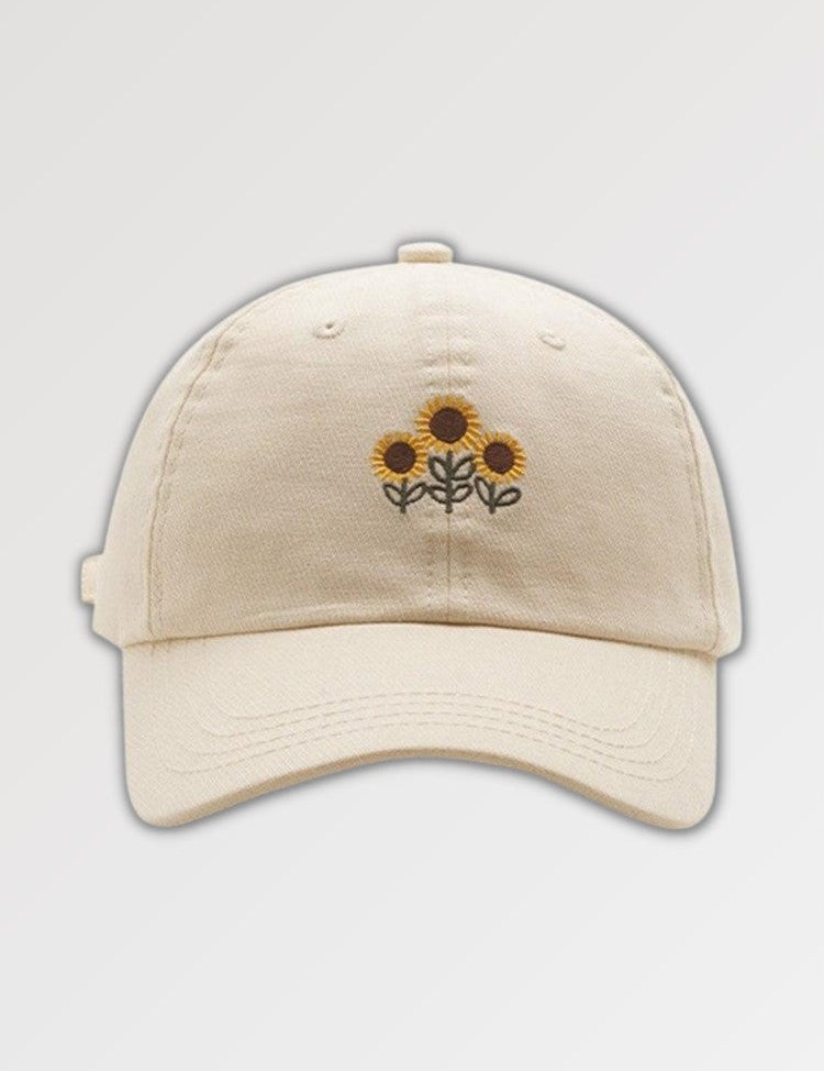 Bestickte Cap 'Sonnenblume' – Baseball Cap im Streetwear-Stil für Herren und Damen