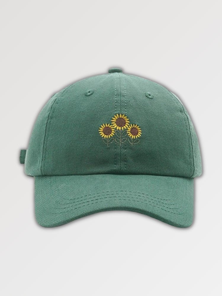 Bestickte Cap 'Sonnenblume' – Baseball Cap für den Alltag, Premium-Qualität