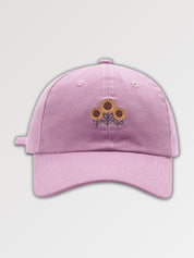 Bestickte Cap 'Sonnenblume' – Baumwolle: detailreicher Baseball Cap im japanischen Stil