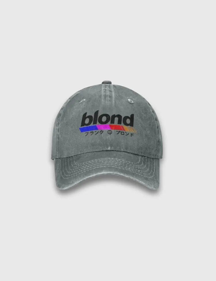 Japanische Blondinen-Cap – bestickt, Baseball Cap im japanischen Design