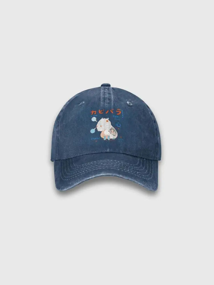 Capybara Japanische Cap – Baseball Cap für den Alltag, Premium-Qualität