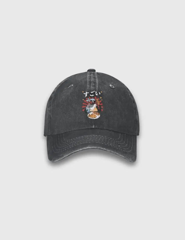 Japanische Pinguin-Cap – bestickt, Baseball Cap im japanischen Design