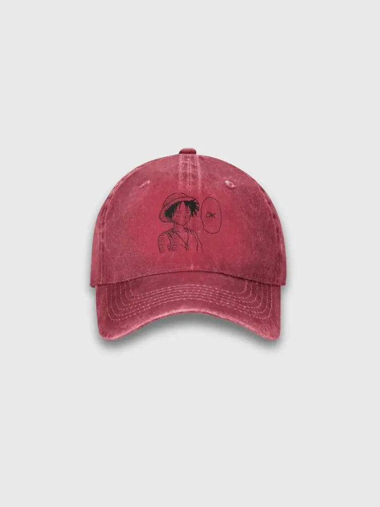 Luffy-Cap – Detail: verstellbar, Baseball Cap japanischen Stil
