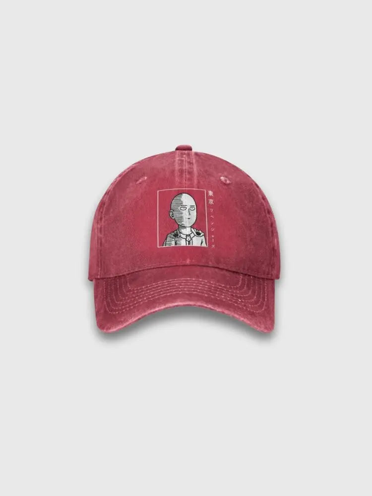One Punch Man Cap – Detail: verstellbar, Baseball Cap japanischen Stil