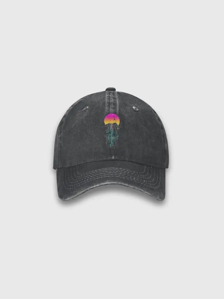 Synthwave-Cap – bestickt, Baseball Cap im japanischen Design