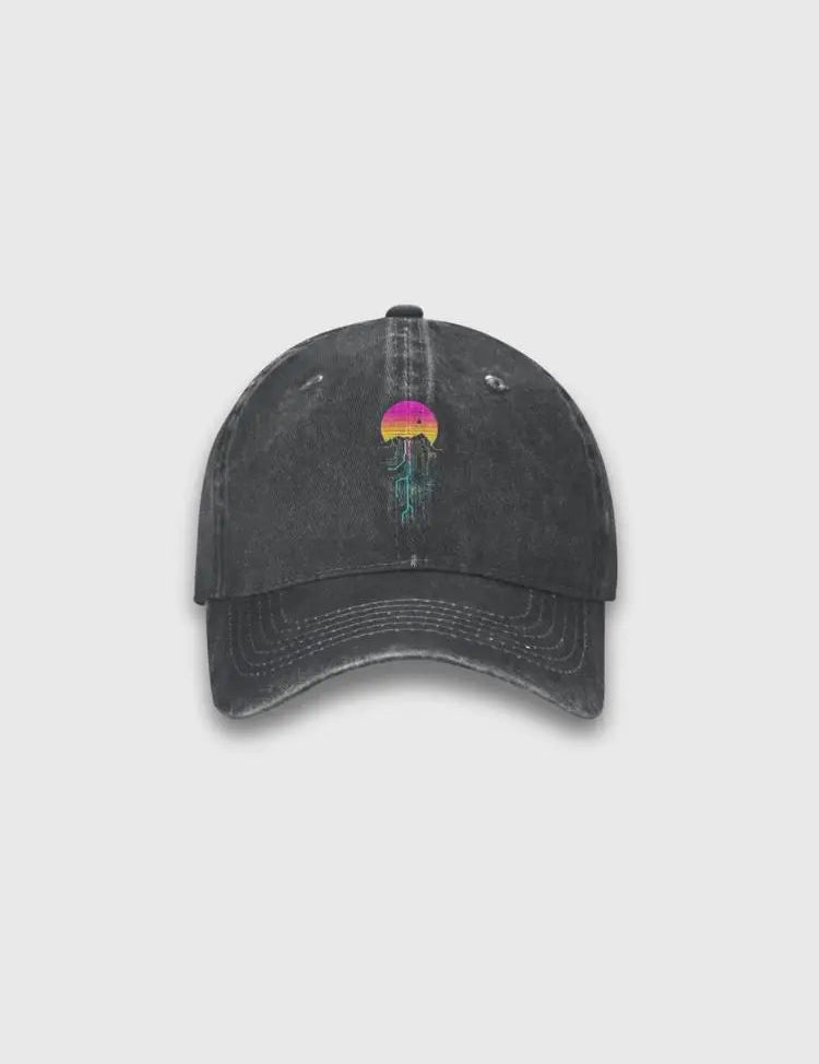 Synthwave-Cap – bestickt, Baseball Cap im japanischen Design