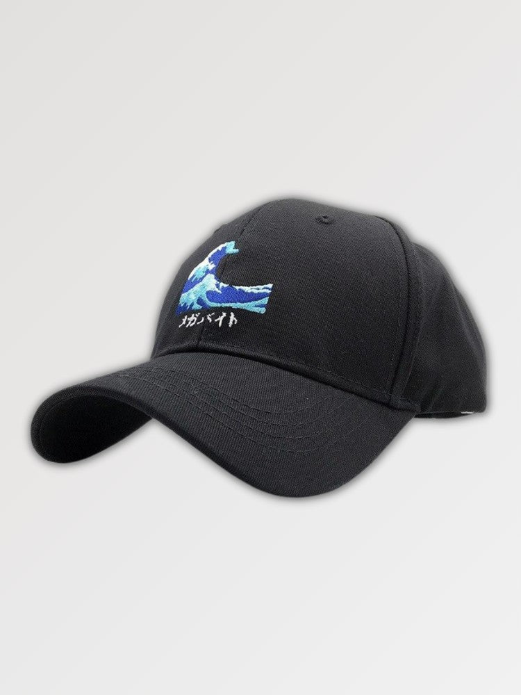 Kanagawa-Wellen-Cap – bestickt, Baseball Cap im japanischen Design