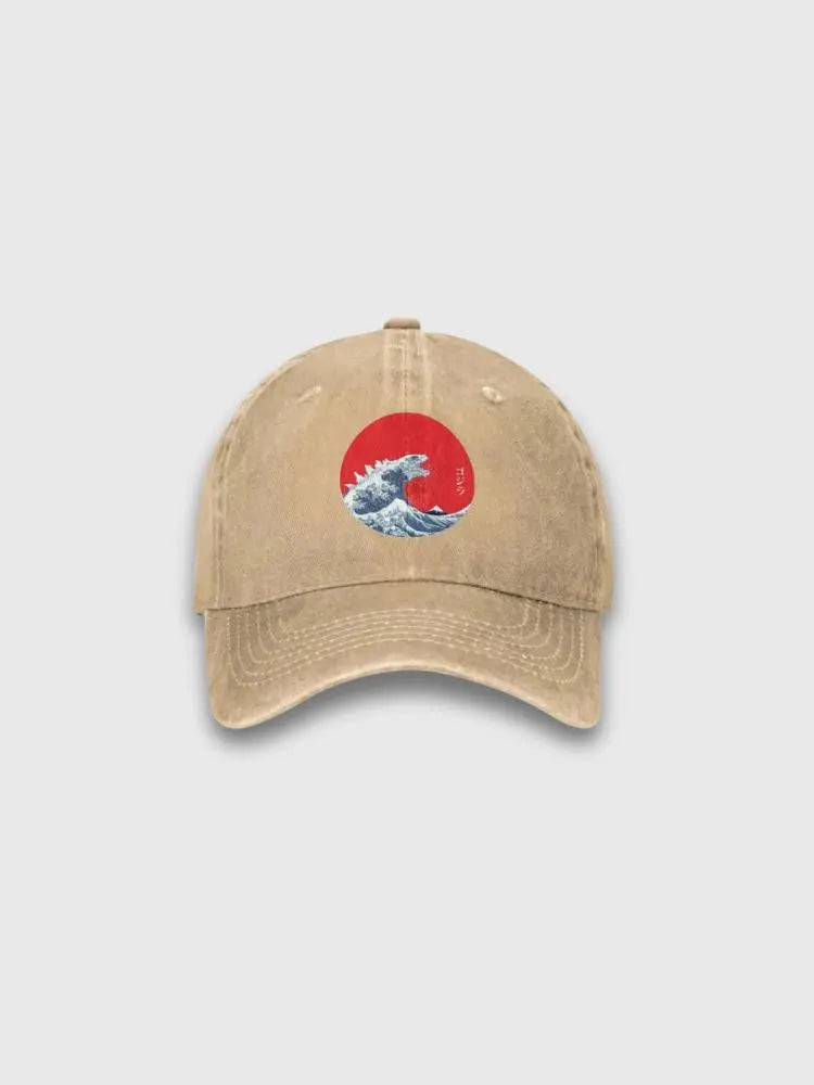 Japanische Wellen-Cap – Baseball Cap im Streetwear-Stil für Herren und Damen