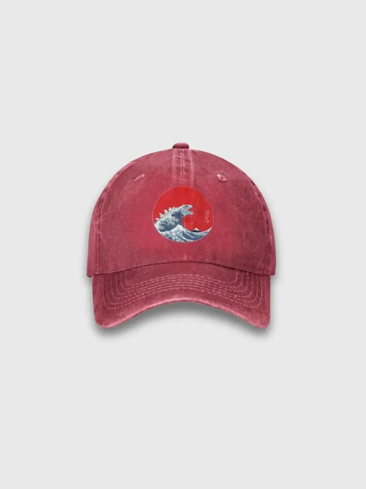 Japanische Wellen-Cap – Detail: verstellbar, Baseball Cap japanischen Stil