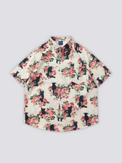 Shirt mit Katzenmuster – Hemd im japanischen Stil für Herren