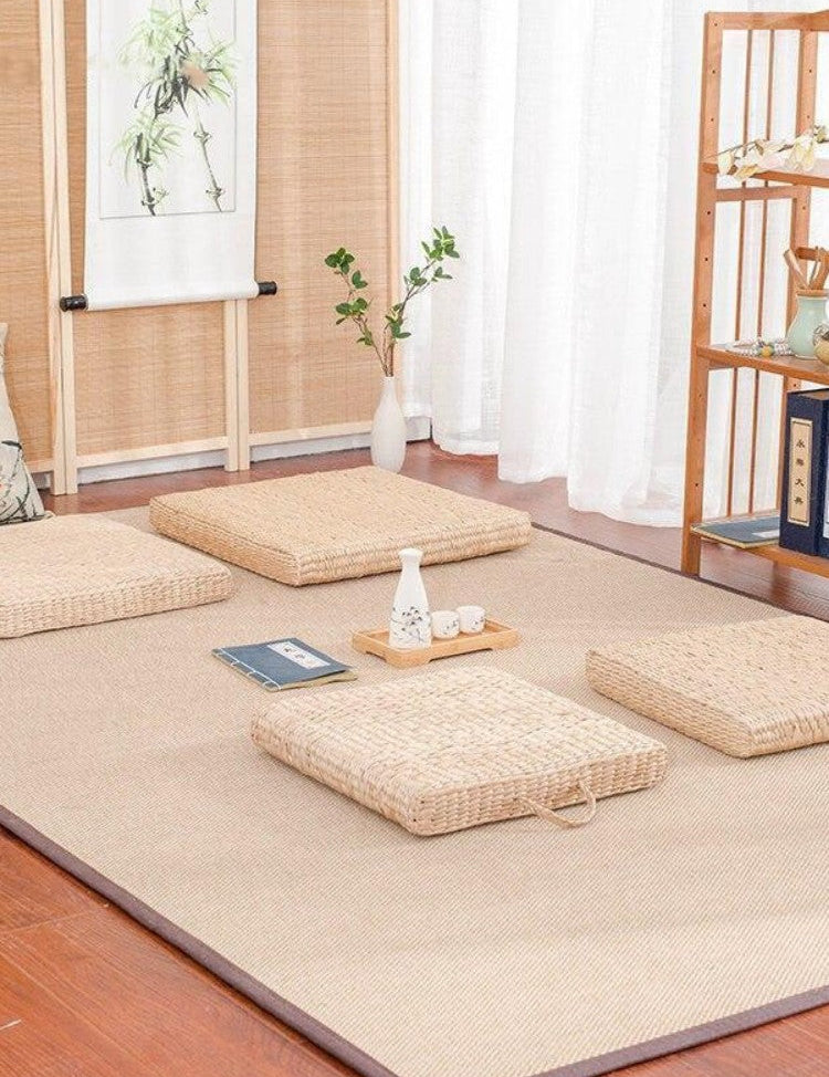Japanisches Quadratisches Kissen 'Heiho' – Zabuton, Kissen im japanischen Design