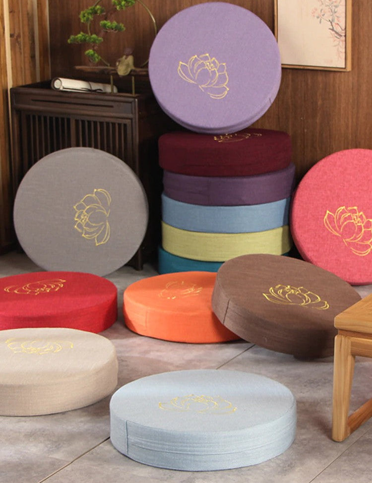 Rundes japanisches Kissen 'Yehuga' – Kissen im japanischen Stil für Unisex