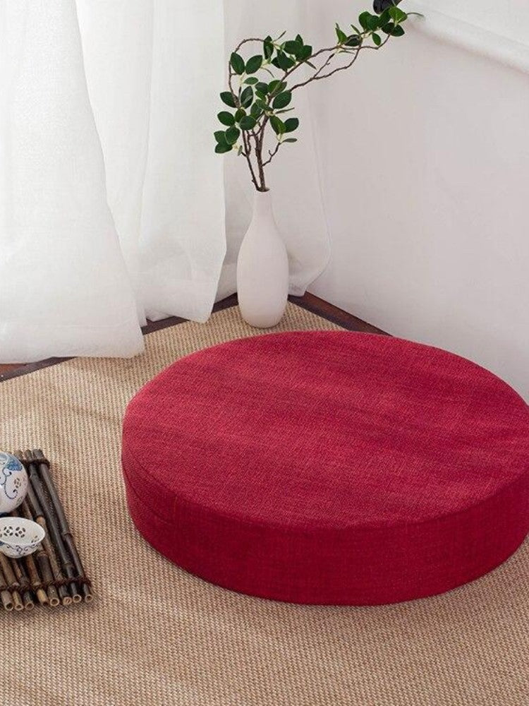 Rundes japanisches Kissen 'Yehuga' – Qualitäts-Detail Kissen Premium