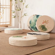 Japanisches Blumenkissen 'Narashino' – Zabuton, Kissen im japanischen Design