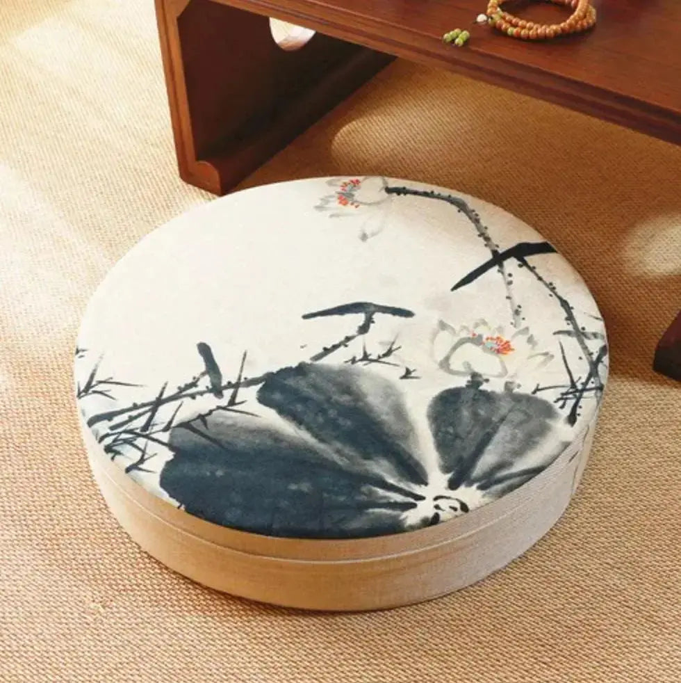 Japanisches Blumenkissen 'Narashino' – Qualitäts-Detail Kissen Premium