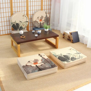 Japanisches quadratisches Blumenkissen 'Ogaki'