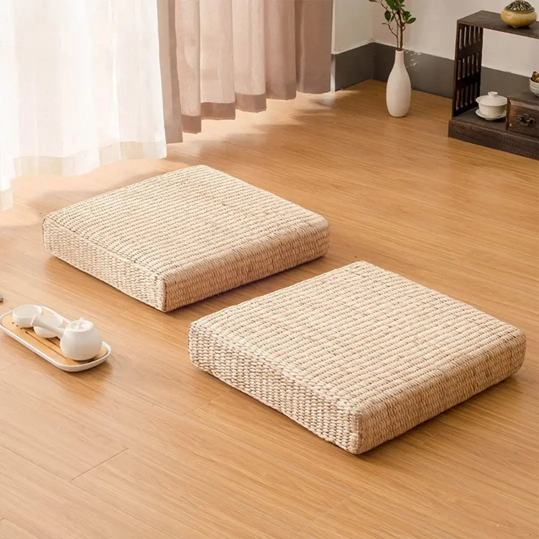 Quadratisches Tatami-Kissen 'Mokiro' – Detail: bequem, Kissen japanischen Stil