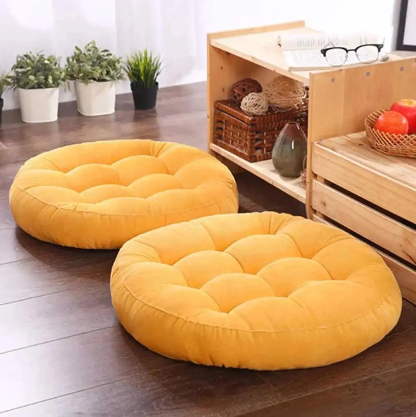 Japanisches Baumwoll-Bodenkissen 'Shuka' – Kissen für Sofa und Stuhl, Premium-Qualität