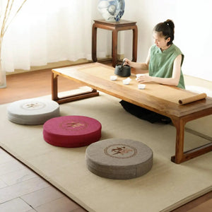 Rundes japanisches Meditationskissen 'Shusu'