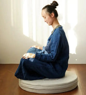 Rundes japanisches Meditationskissen 'Shusu' – Detail: bequem, Kissen japanischen Stil