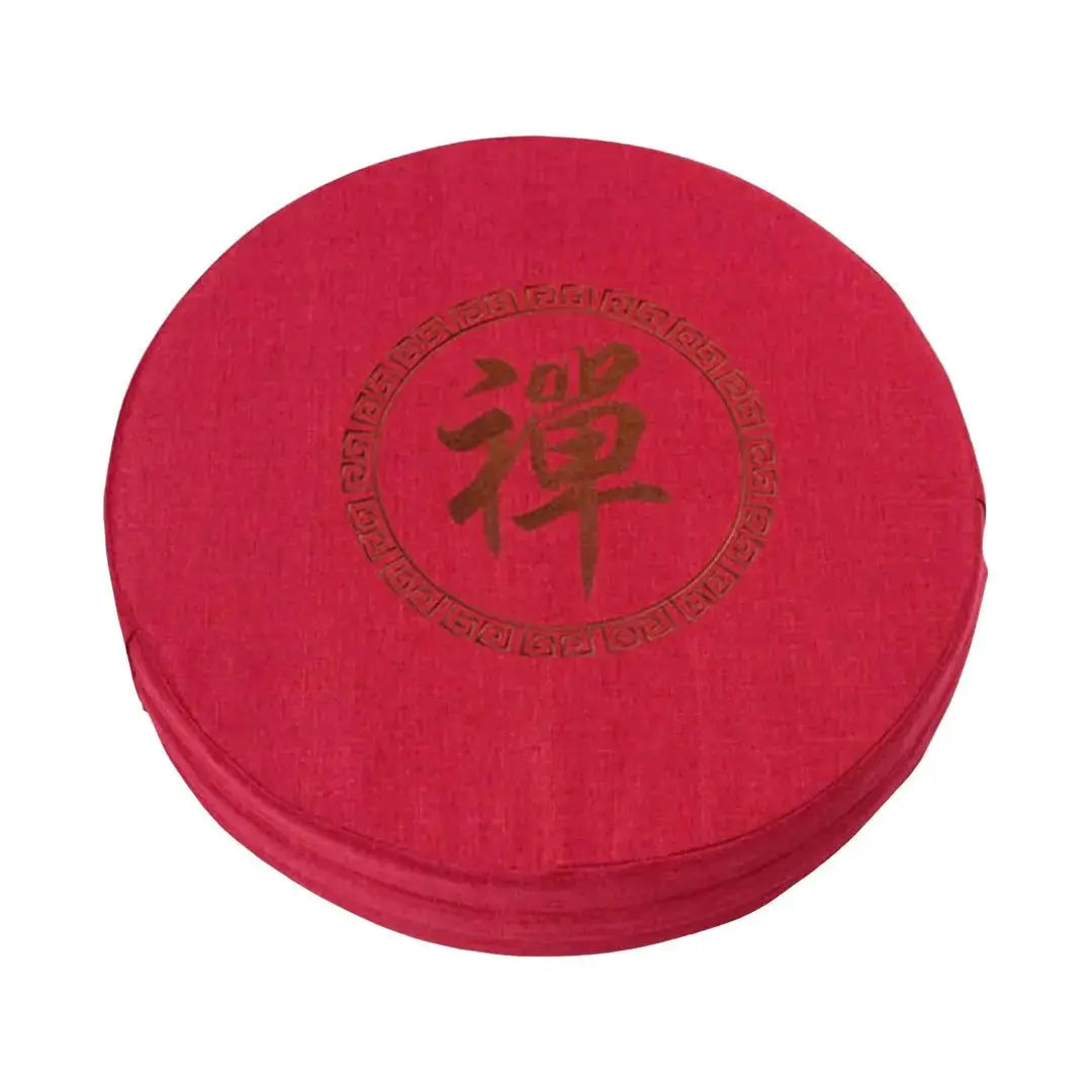 Rundes japanisches Meditationskissen 'Shusu' – Qualitäts-Detail Kissen Premium