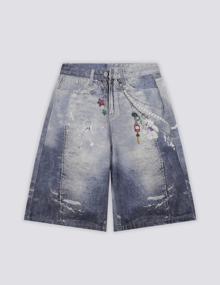 Individuelle Denim-Shorts – Shorts im Streetwear-Stil für Herren und Damen