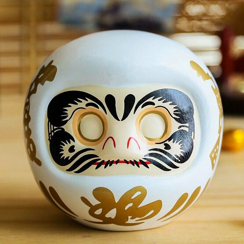 Daruma Spardose Weiß Leere Augen Hochzeit – Ansicht 3