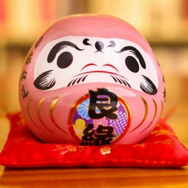 Daruma Spardose Rosa 'Liebe' Kanji Ryōen – Ansicht 3