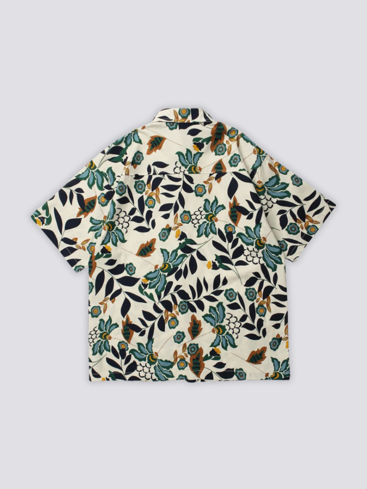 Geblümtes Hemd – Langarm, Hemd im japanischen Design