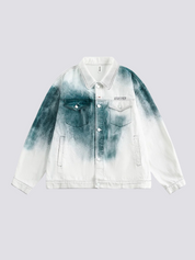 Tie Dye Denim Jacke – Bomberjacke im Sukajan-Stil für Herren und Damen